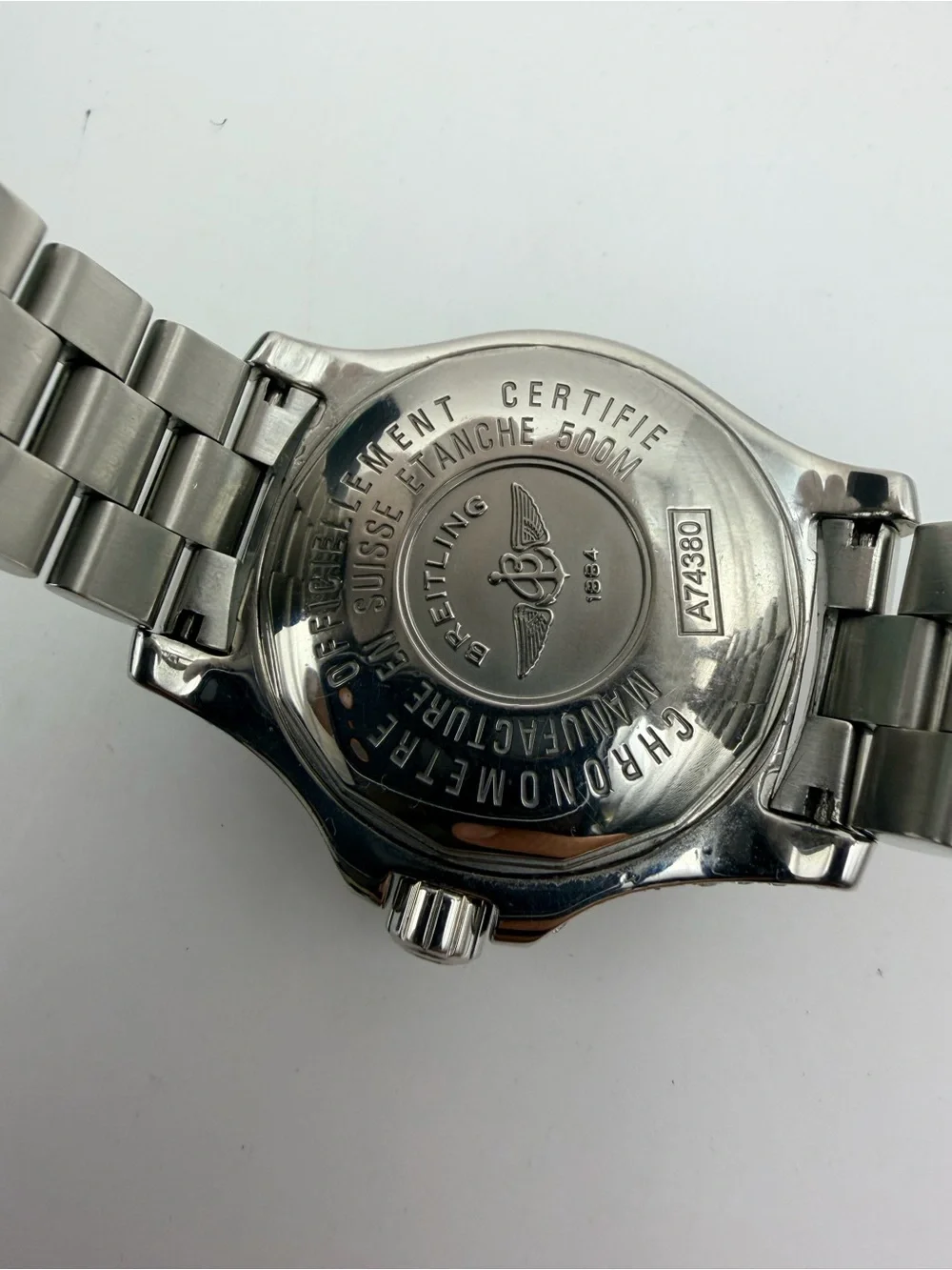 Breitling CUSTOM DIAMOND 💎Colt Silver Stainless Steel Men's Watch - Silver Dial